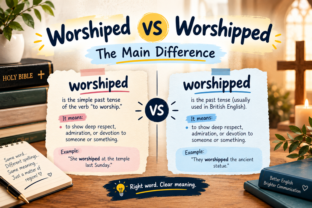 worshiped or worshipped
